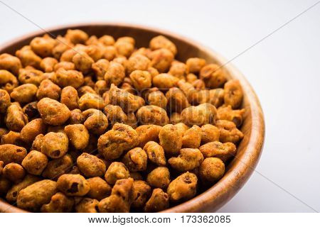 indian Spiced coated fried or tasty delicious Masala peanut.