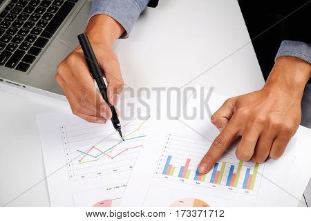 Mix Of Office Supplies On A Wooden Table Background. View From Above.