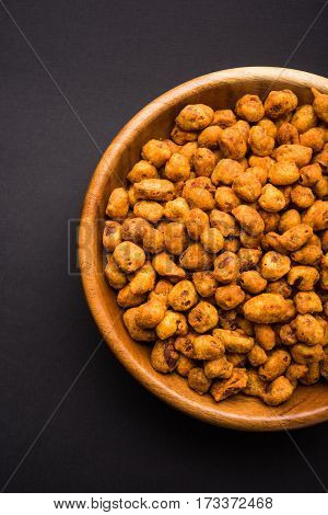 indian Spiced coated fried or tasty delicious Masala peanut.