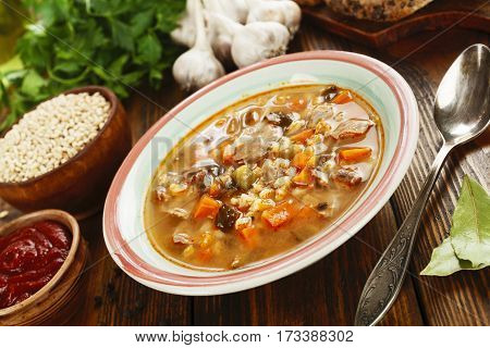 Rassolnik With Chicken Giblets