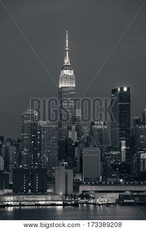 NEW YORK CITY - JUL 4: Empire State Building with skyscrapers on July 4, 2015 in Manhattan, New York City. With population of 8.4M, it is the most populous city in the United States.