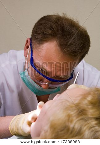 Stomatologie am Arbeitsplatz im Zimmer dental