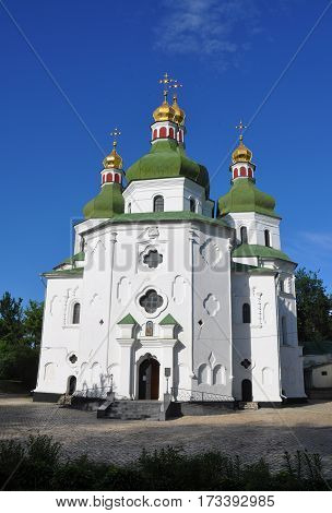 St Nicholas Church in Nizhyn Ukraine. Ukrainian Baroque or Cossack Baroque or Mazepa baroque