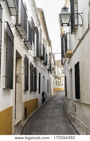 Cordoba (Andalucia Spain): old typical street in the Juderia