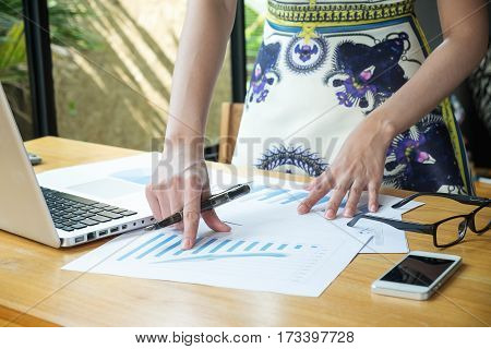 The Above View Of Business Meeting Dicuss Financial Data