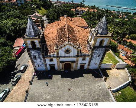 Aerial View Se Cathedral in Olinda, Recife, Brazil
