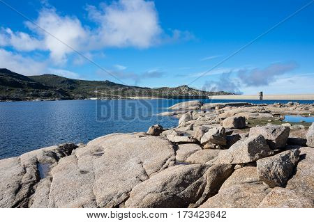 Lagoa Comprida is the largest lake of Serra da Estrela Natural park Portugal