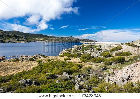 Lagoa Comprida is the largest lake of Serra da Estrela Natural park Portugal