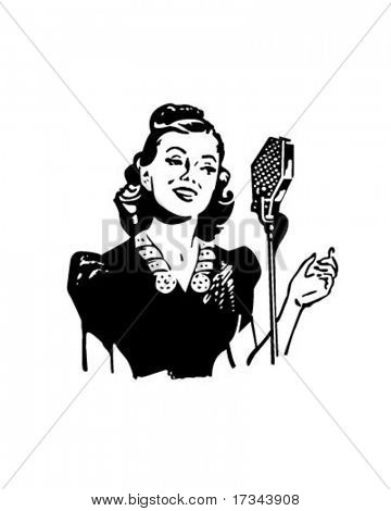 Cantora Lady - Retro Clip-Art