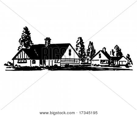 Casa 1 - Retro Clip Art