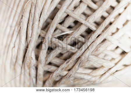 A detail photo of a ball of garn.