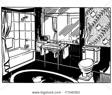 Bagno 2 - Retro Clip Art