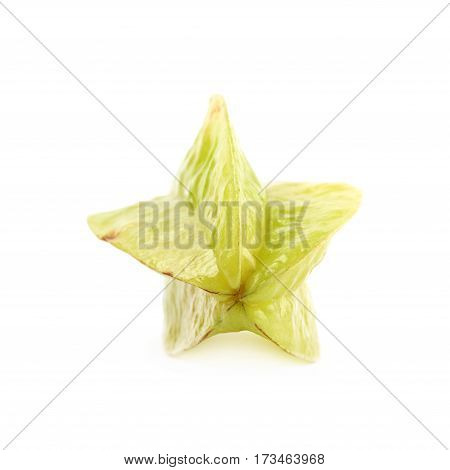 Carambola fruit isolated over the white background