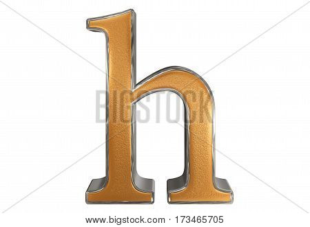 Lowercase Letter H, Isolated On White, With Clipping Path, 3D Illustration