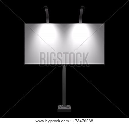Blank Billboard Night View Mock-up