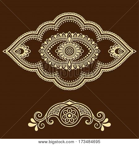 Henna Tattoo Flower Vector &amp; Photo (Free Trial) | Bigstock