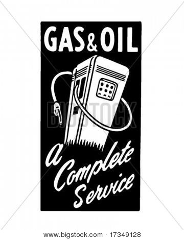 Gas og olie 4 - Retro Ad kunst Banner
