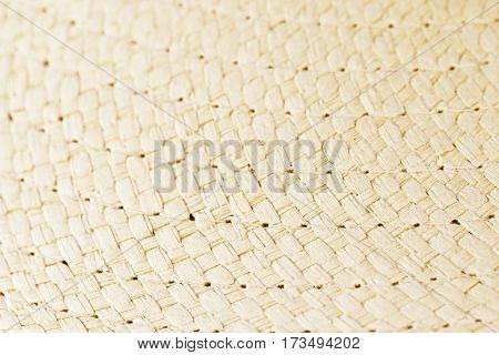 Ligth Brown Woven Straw Texture For Background