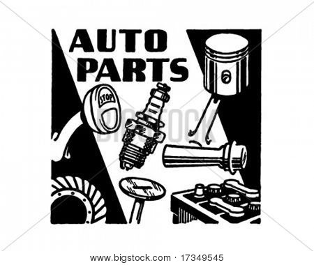 Auto peças - Ad Retro arte Banner