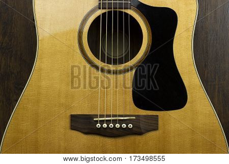 acoustic guitar neck fingerboard frets strings music case close inlay creativity art sound vibration play music guitarist