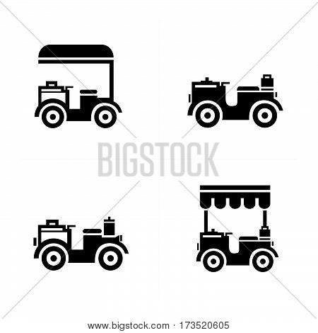 Mobile food motorcycle icons vector design support eps10.