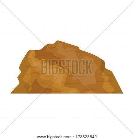 Sandy ceremony in wild west . Mountains of sand.Mountains in the desert. Different mountains single icon in cartoon style vector symbol stock web illustration.