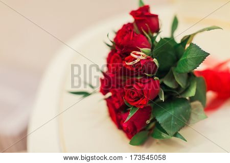 Wedding flowers and beautiful shoes decoration beauty wedding bride