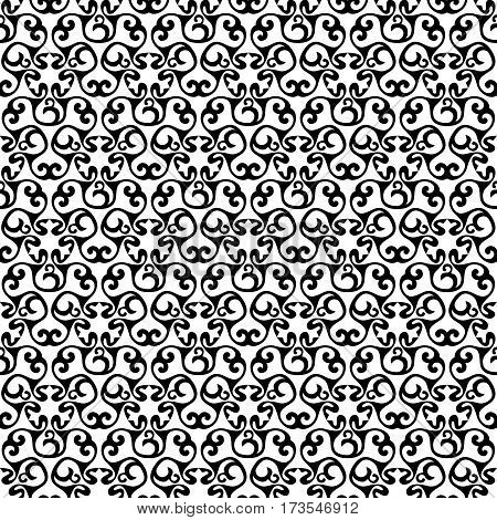 oriental black geometric pattern on a white background