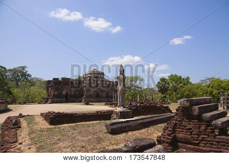 Thuparama view Polonnaruwa or Pulattipura ancient city of the Kingdom of Polonnaruwa in Sri Lanka
