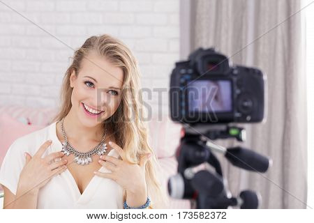 Girl And Her Video Blog