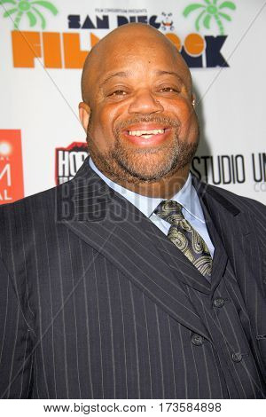 Mark Christopher Lawrence arrives at the 2017 San Diego Film Week Closing Reception and Film Awards at T-Short Galleries in San Diego, CA on Feb. 25, 2017. 