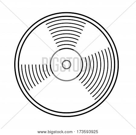 Vinyl record vector illustration. Disc design flat stayle