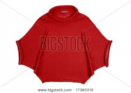 jaqueta blusa de lã vermelha