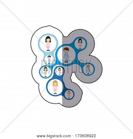 color teamwork people icon, vector illustraction design