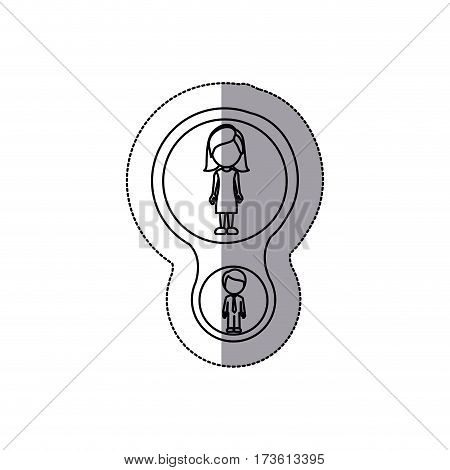 figure woman her son connection icon, vector illustraction design