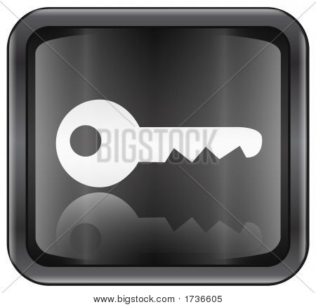 Sleutelpictogram knop