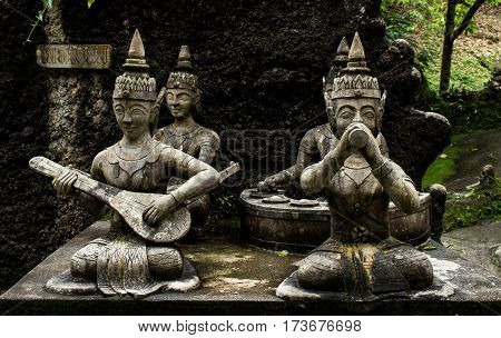 Statues in the Secret Buddha Garden. Thailand Koh Samui