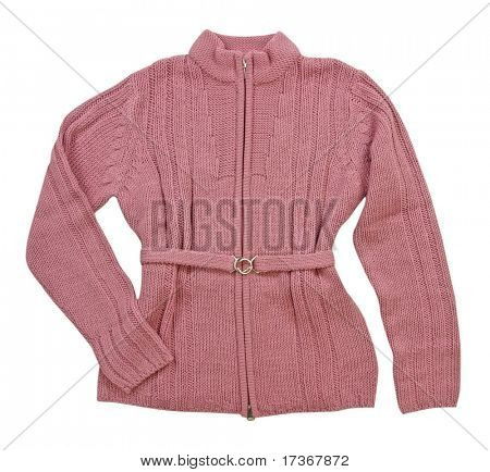 jaqueta blusa de lã-de-rosa