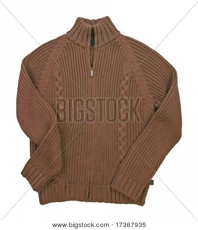 jaqueta blusa de lã marrom