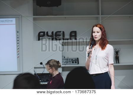 Russia, Novosibirsk, business conference in loft bee 02 february 2017
