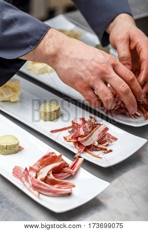 Chef Preparing Appetizer