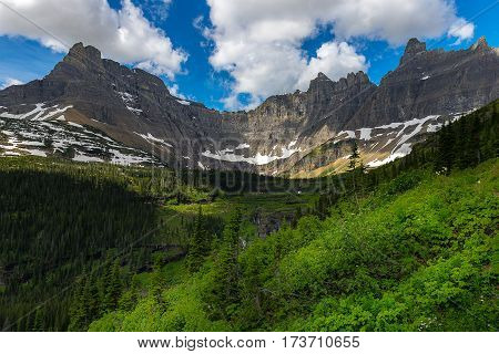 Scenic View In Glacier National Park