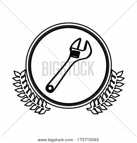 figure symbol onkey wrench icon, vector illustration design image