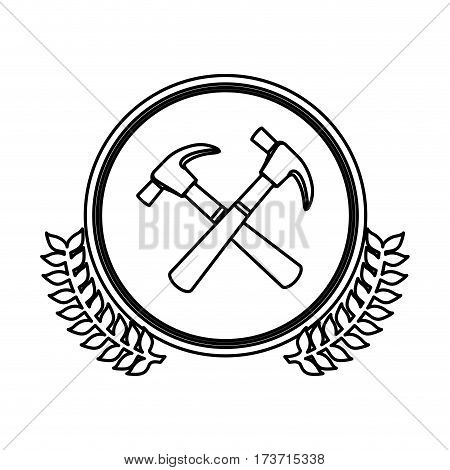 figure symbol hammers icon stock, vector illustration design image