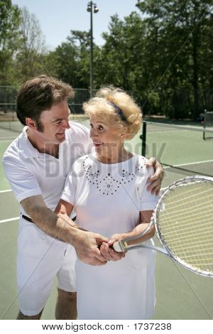 Tennis lektion lodret