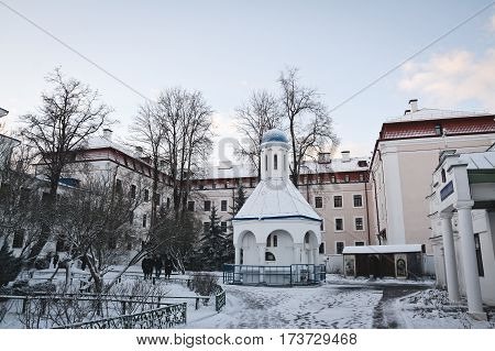 Synkovichi BELARUS - February 26 2017. Zhyrovichy Monastery Orthodoxy the historic monument
