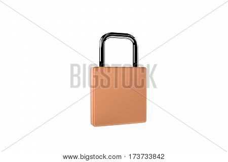 3d illustration of a padlook isolated on white background