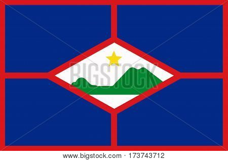 Flag of Sint Eustatius also known affectionately to the locals as Statia of the Netherlands. Vector illustration