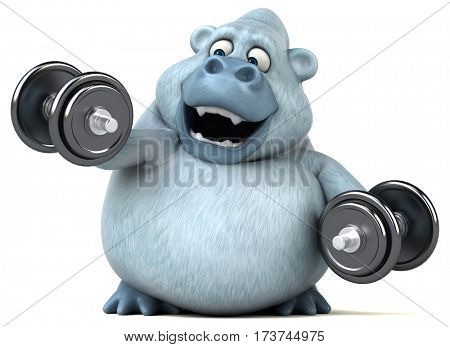 Fun yeti - 3D Illustration