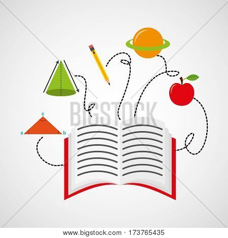 back to school set suplies vector illustration design